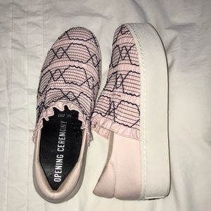 Opening Ceremony platform slip ons- pink